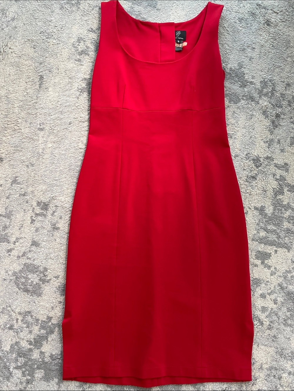 Pink Tartan Sleeveless Red Midi Sheath Dress